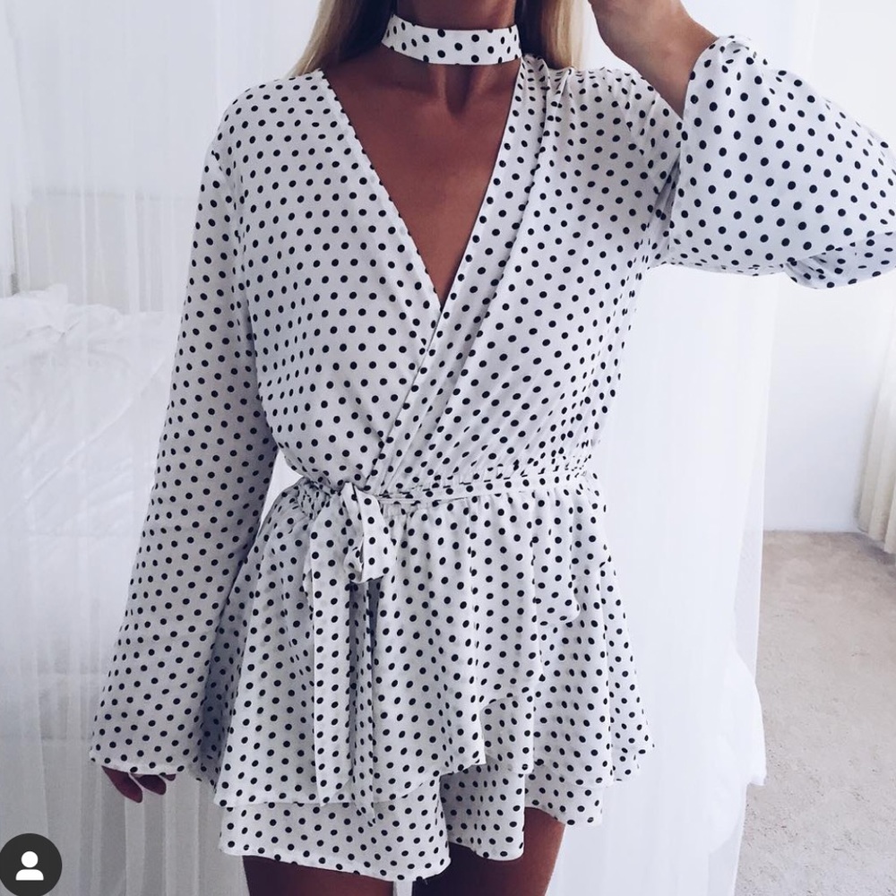 Saboskirt polka dot romper